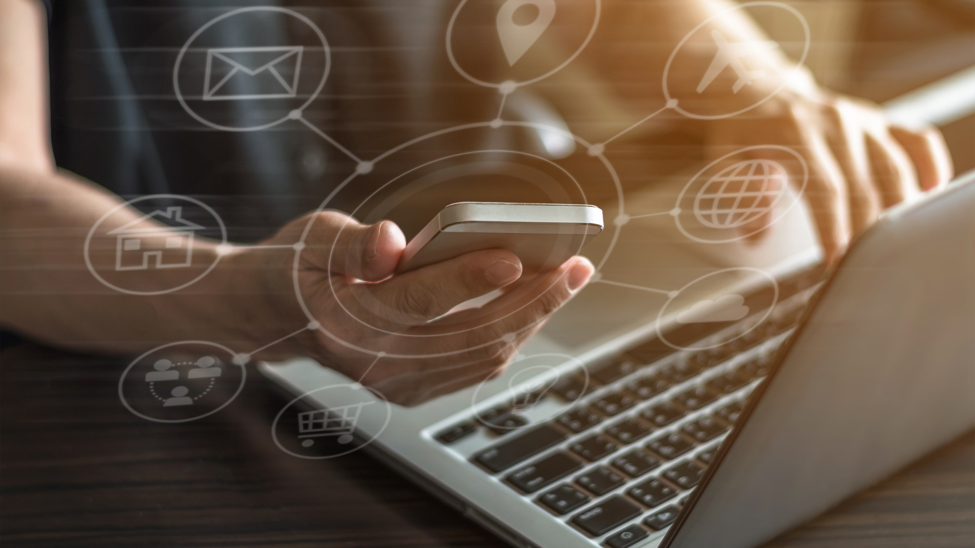 A guy looking for SEO trends on the laptop