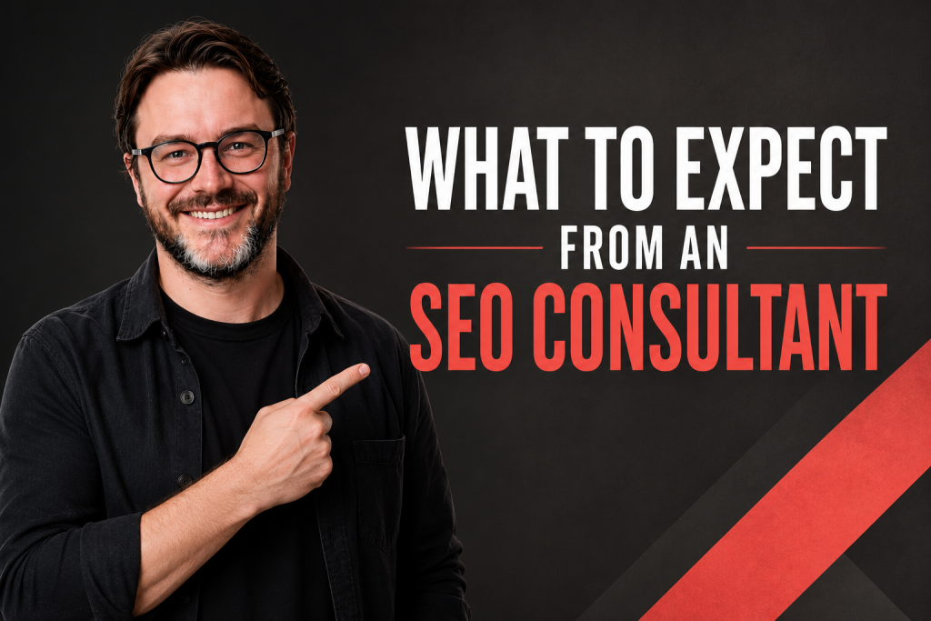 Adam Collins explaining what to expect when working with an SEO consultant